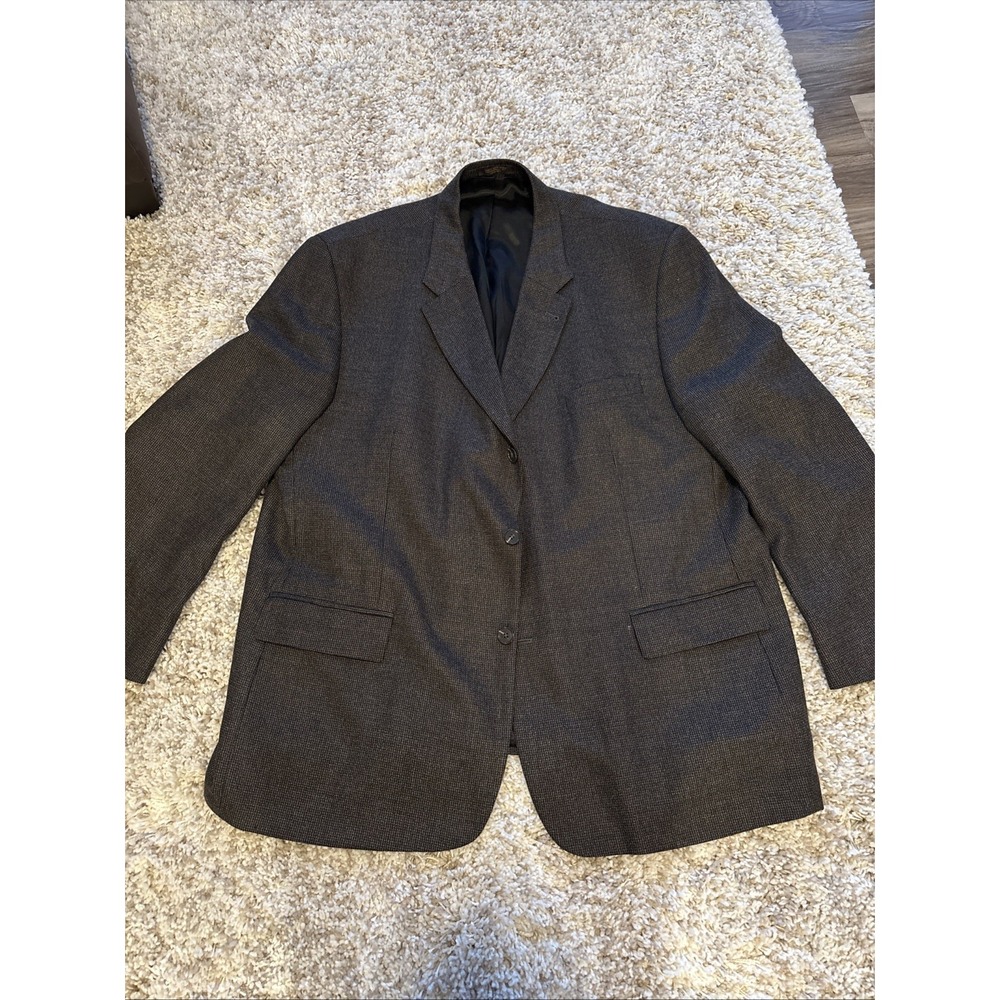 Mens Roberto Villini Brown Blazer Size 50R 100% Wool